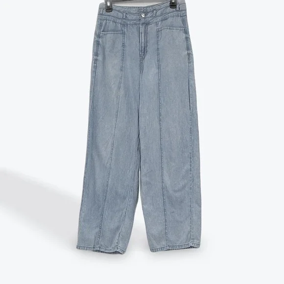Kensie The Kaya High Rise Wide Leg Jeans Denim Womens Size 8 / 29 Light Blue - Picture 1 of 12